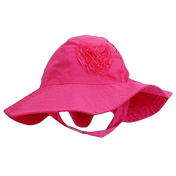 girl sun hat with chin strap