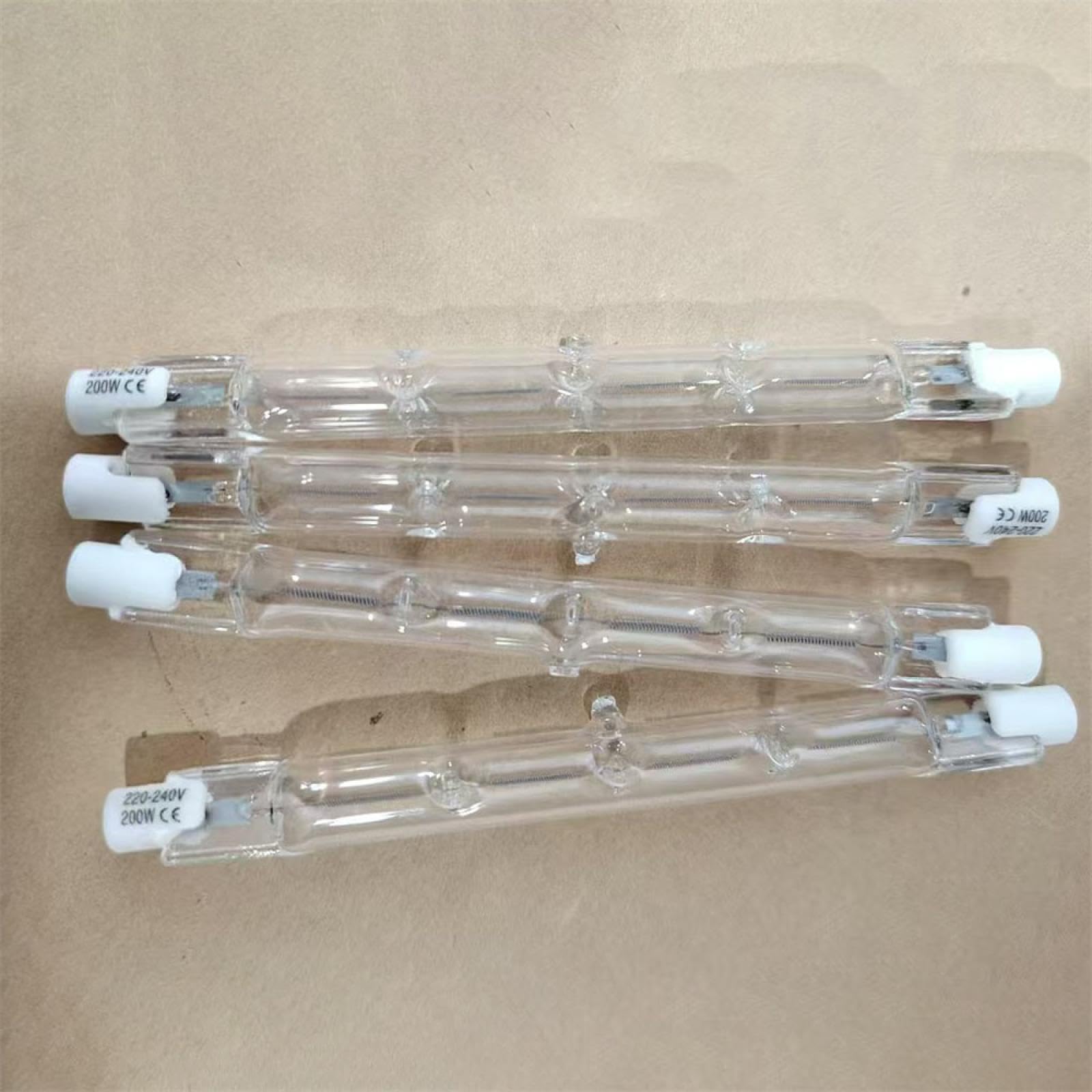 Halogenlampe R7S 118 mm 230 V 200 W 300 W 500 W R7s Halogenlampe linear dimmbar J118 J Typ Double Ended Base Floodlight Leuchtmittel 10 Stück 200 W