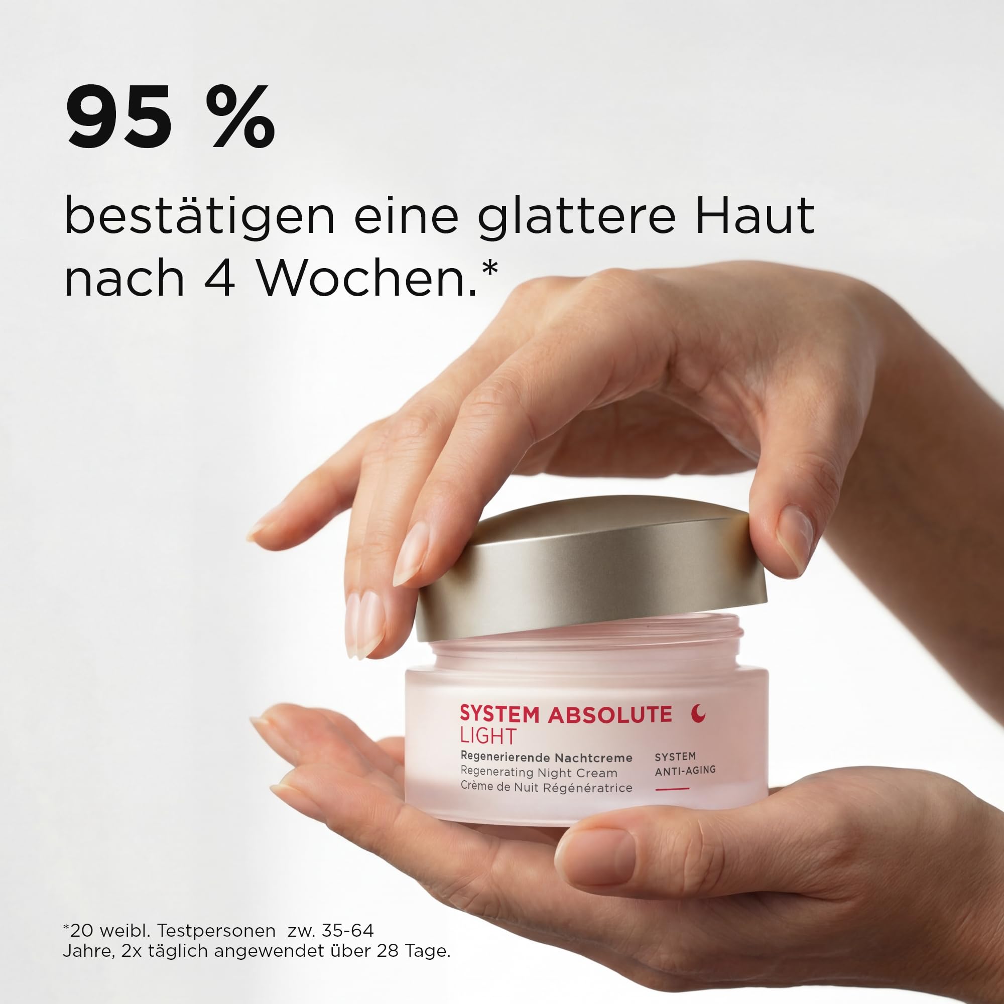 ANNEMARIE BÖRLIND SYSTEM ABSOLUTE Regenerierende Nachtcreme Light 50ml | Anti-Aging Nachtpflege, Aktiviert Kollagenproduktion, Feuchtigkeitspflege gegen Falten, Cremig-leichte Textur, Regenerierend