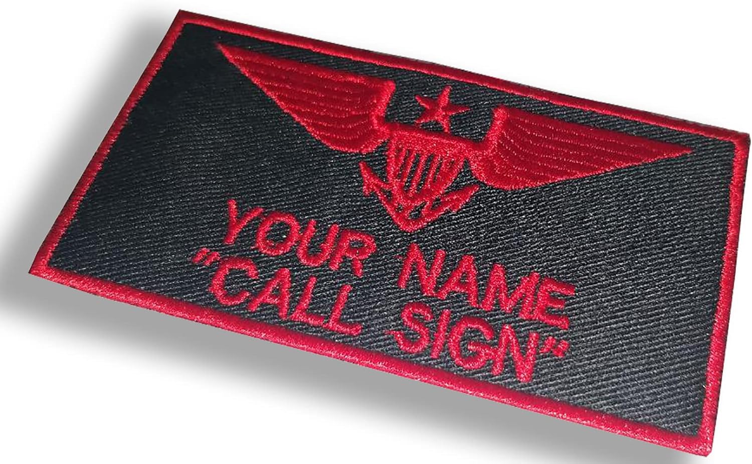 US Pilot Custom Name Patch , Size 9 x 5 cm Iron ON Embroidered