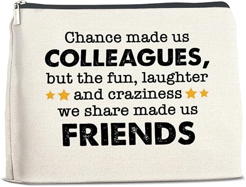 Regalo para compañeras de trabajo para mujeres, compañeros de trabajo, amigos, bolsa de maquillaje, regalos de amistad para Navidad, jubilación,