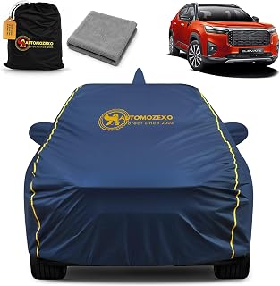 AUTOMOZEXO® Honda Elevate 100% Waterproof Car Cover (Midnight Blue) 6LYR HDPE 200gsm Strong Fabric for All Weather Protect... Price In India