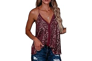 Shawhuwa Women's Fashion V Neck Flowy Cami