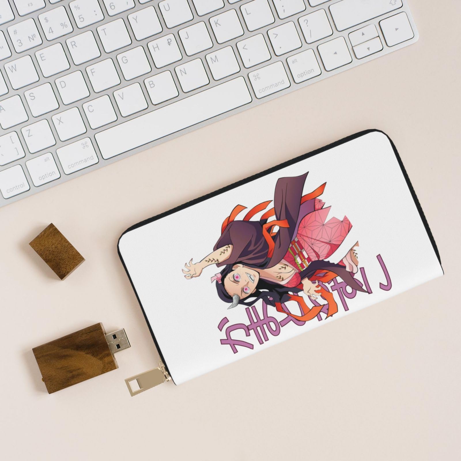 Amazon.co.jp: 財布 鬼滅の刃 禰豆子 長財布 レザー ながざいふ 小銭