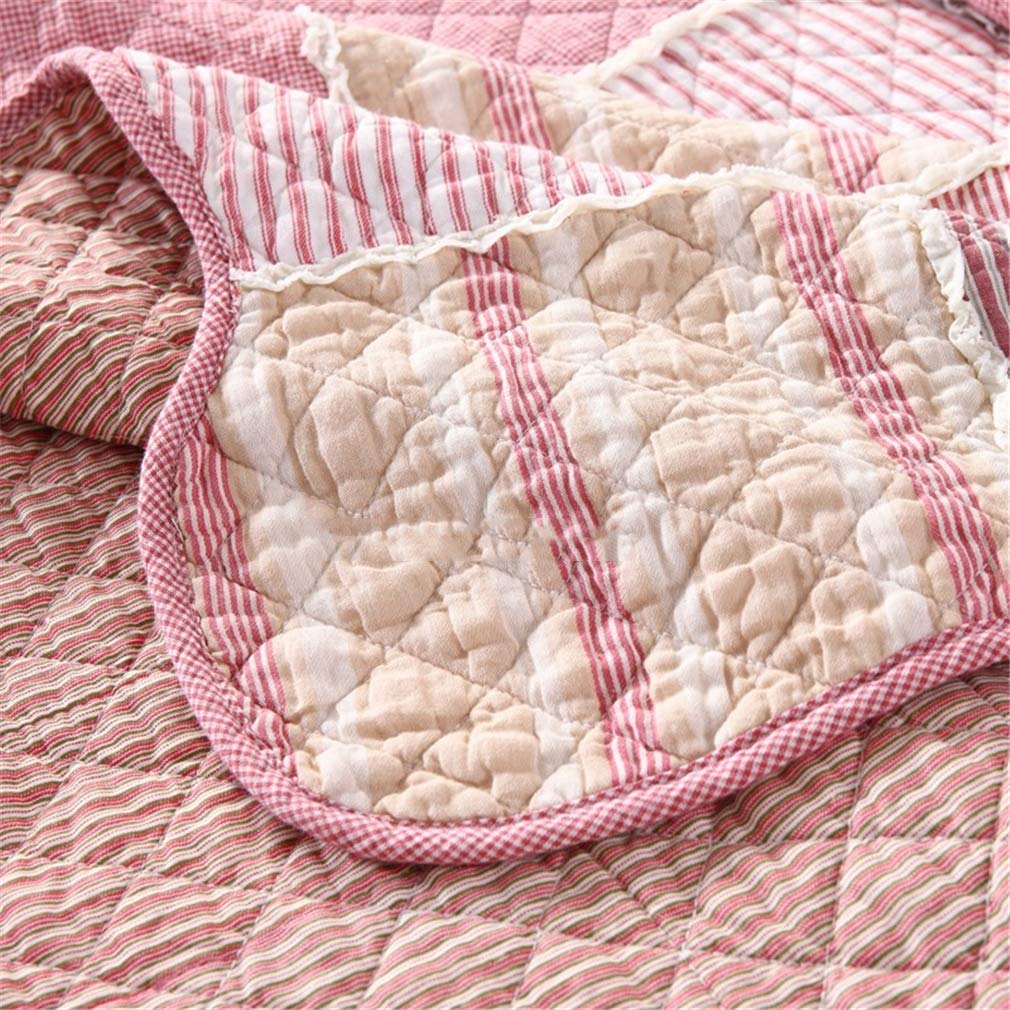 Couvre-lit Matelassé Super King 230x250 Cm – 3 Pièces Patchwork Vintage – 100% Coton – Housse De Couette + 2 Taies