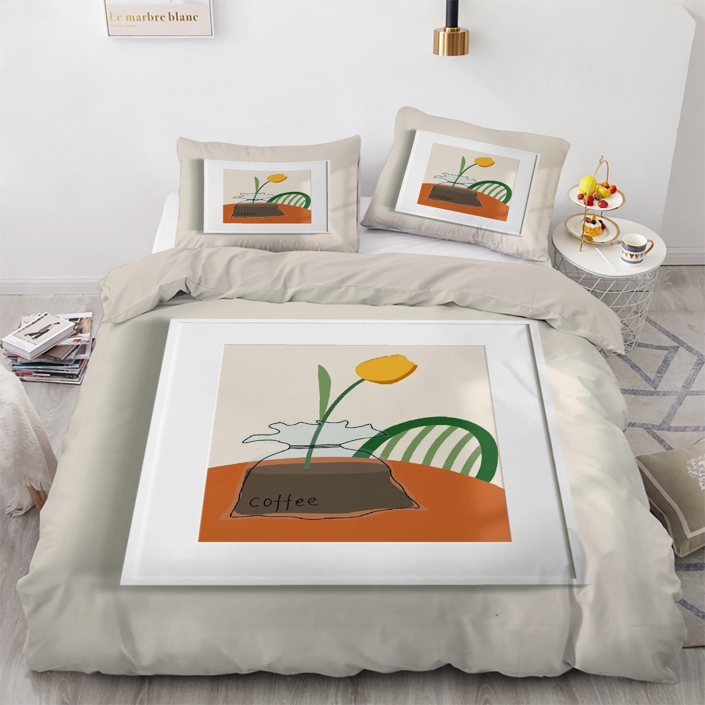 Housse couette en microfibre douce parure de lit illustration 240x260 fermeture éclair