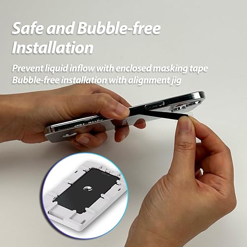 Miniatura 3 de DOME GLASS Whitestone - Protector de pantalla compatible con iPhone 15 Pro Max kit fácil de instalar, protector de pantalla para teléfono