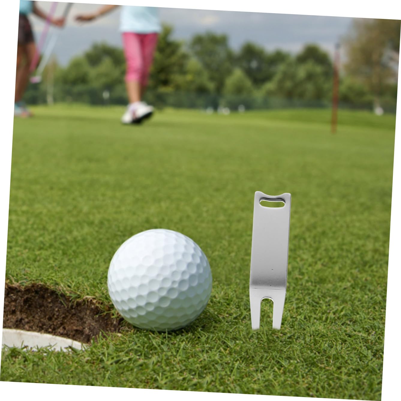 BESPORTBLE Werkzeug Zum Markieren Von Golfbällen Golfball Marker Golf Zubehör Golfzubehör Reparaturwerkzeug Für Golfrasen Golfgriffe Golfbedarf Tragbarer Golfmarker Eisen Silver 6st