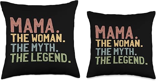 Miniatura 3 de Mama The Woman The Myth The Legend Retro Mom Family Mother Throw Pillow, 16x16, Multicolor
