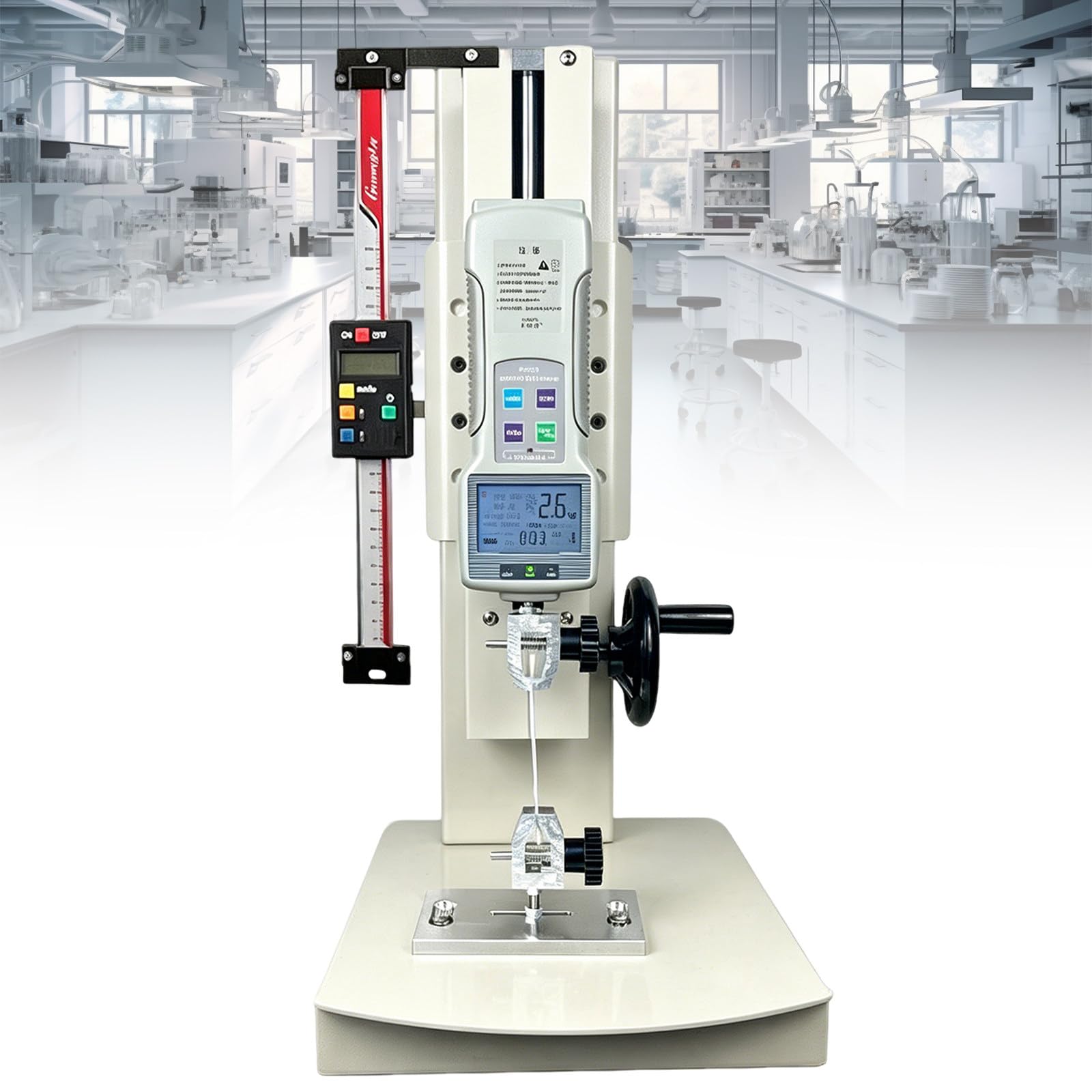 DUXMM 10-2000N Digital Pull Force Tester, Wheel-Driven Manual Withruler-50N