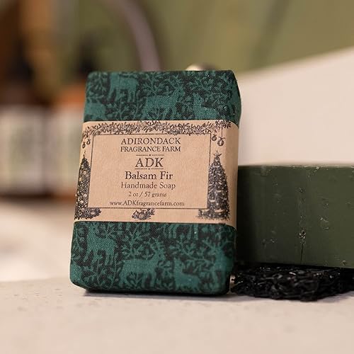 Miniatura 7 de ADK Balsam Fir All Natural Soap Bar de 2 onzas, jabón corporal de aceite de oliva vegano hecho a mano para piel seca y sensible, hidratante para