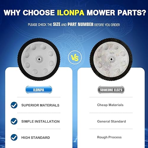 Miniatura 4 de Paquete de 2 ruedas traseras para MTD 734-04019 73404019 734-04127 734-04127 - Ruedas traseras Wave