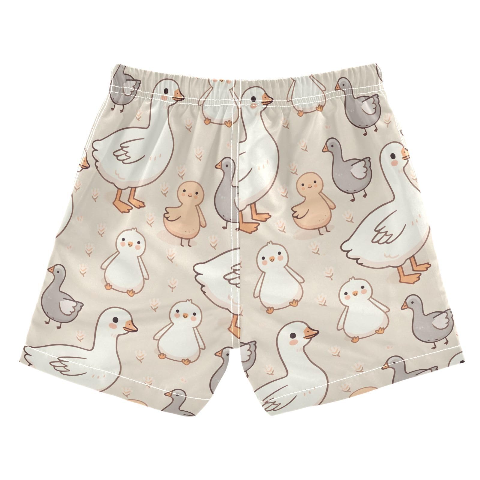 ALAZA Duck Geese Funny Stylish Boys' Swim Trunks Beach Shorts Quick Dry Swimsuit 8 Years Multicoloured