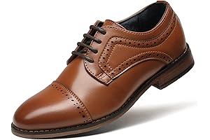 Best Boys' Brown Dress Shoes Size 3: Boy's Prince-K1 Classic Oxfords