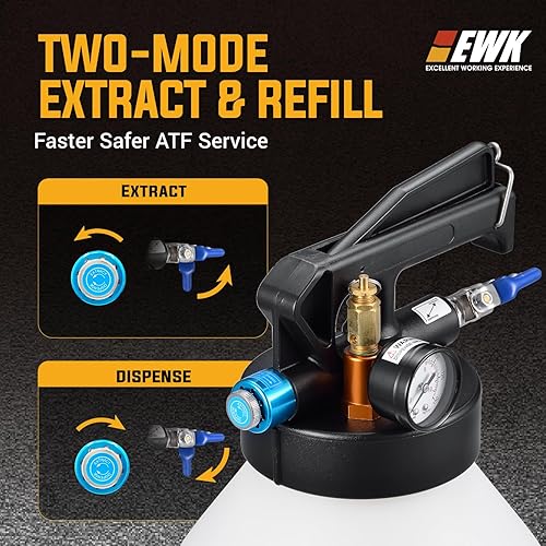 Miniatura 5 de EWK Bomba de Líquido de Transmisión Automática Patentada de 6L Extractor/Dispensador de Fluido para Sistema de Llenado de ATF con 14 Adaptadores