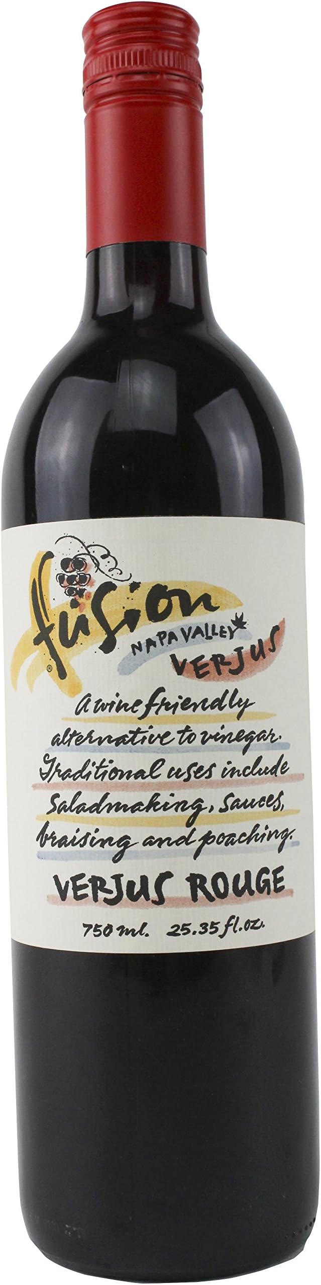 Fusion Napa Valley Verjus Rouge: Juice of Unripe Grapes, 750ml