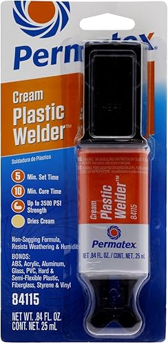 Permatex 84115-12PK PermaPoxy soldadura de plástico de 5 minutos, 0.84 onzas, Negro
