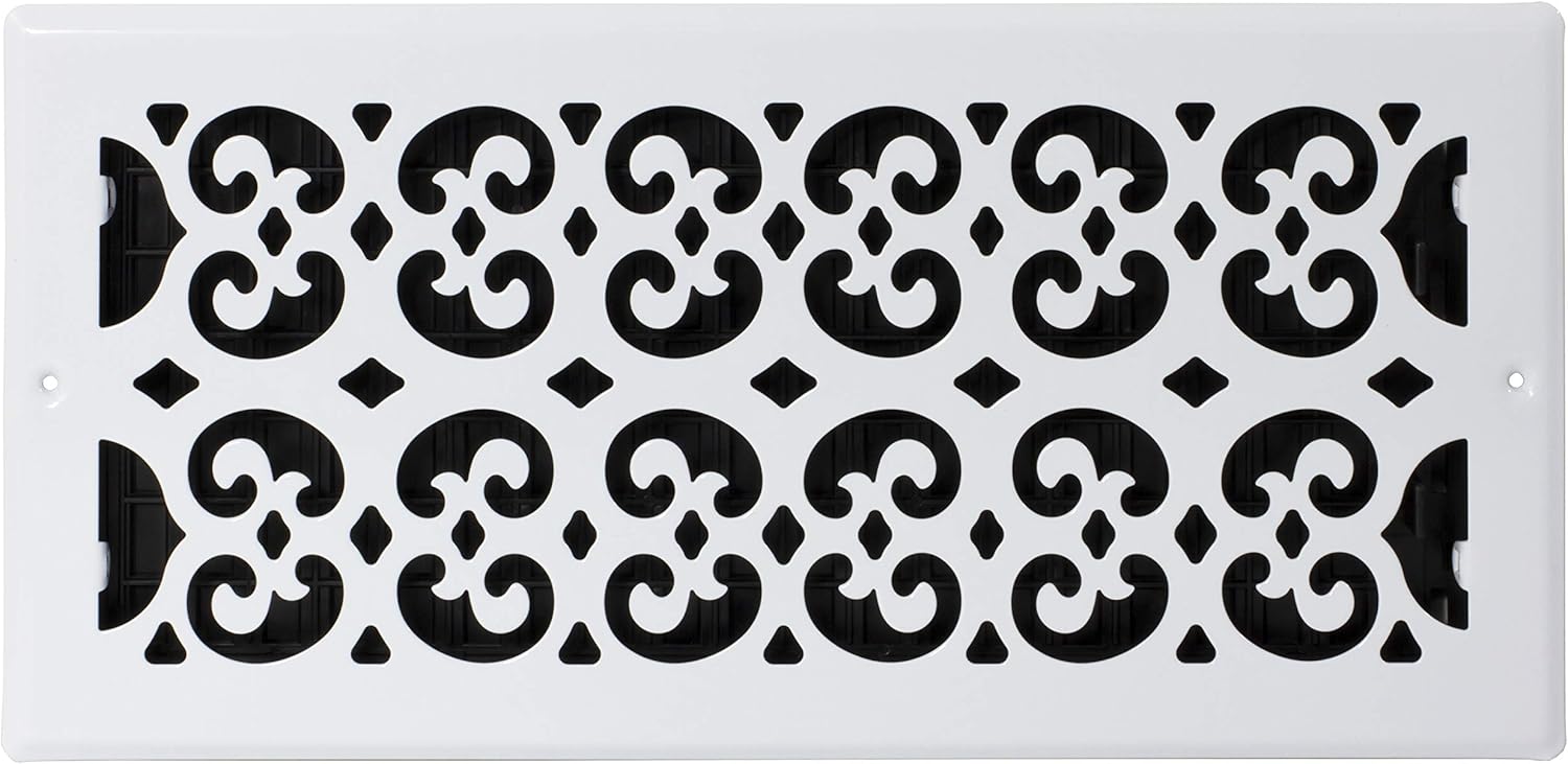 Decor Grates S614W-WH Wall/Ceiling Register, 6 x 14 Inch, White