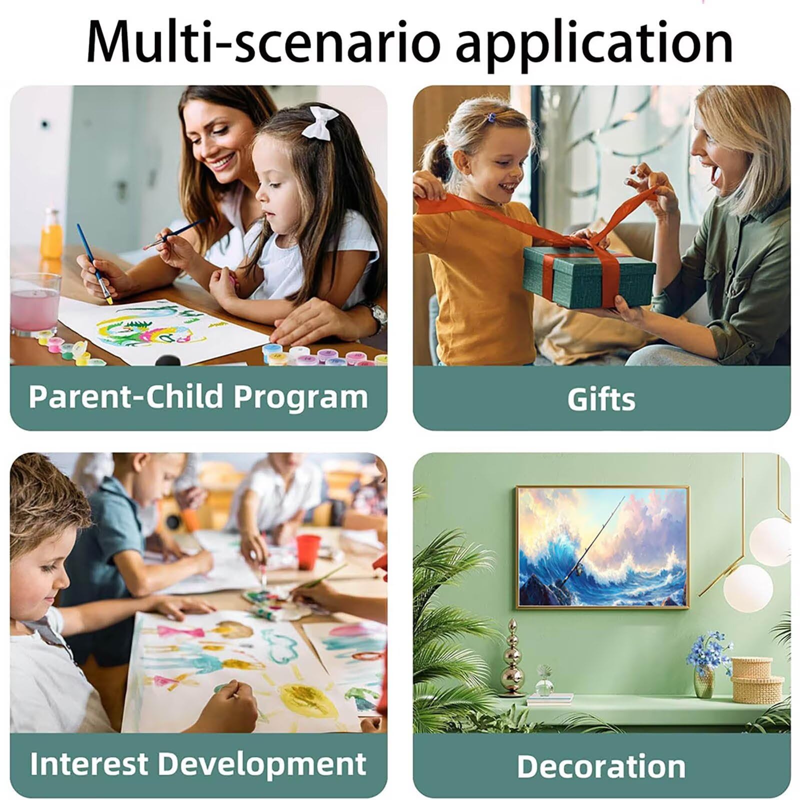 Pintar por Numeros Adultos Caña de pescar, Pintar por Numeros Niños Kit Manualidades Adultos Mar Cuadros para Pintar por Numeros Pintura Acrílico, Cuadros Decoracion Salon Modernos 80X160cm 7w-Z-4