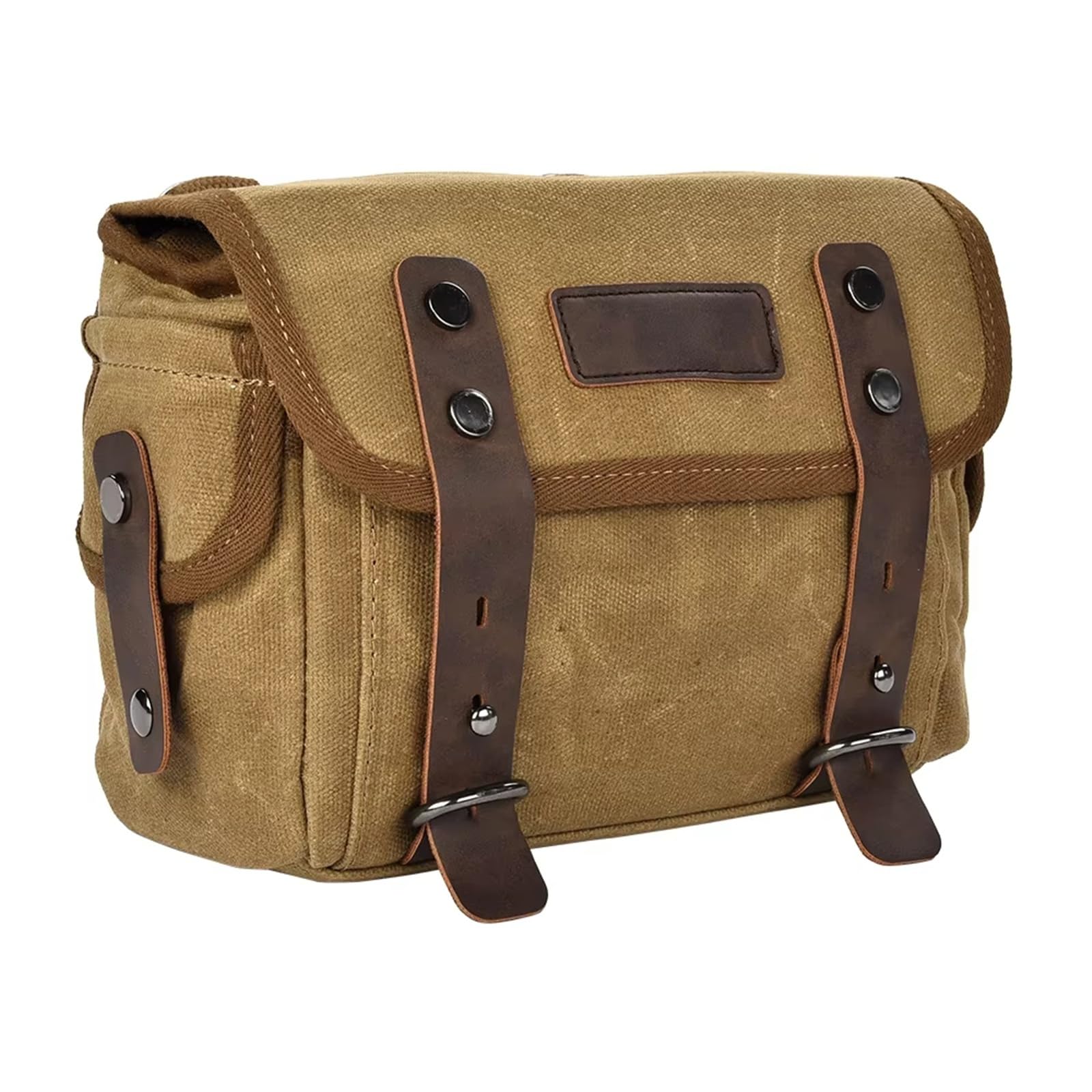 Selle Sac À Dos Moto Sacoche De Moto Étanche Vintage Rétro Arrière Pour En Toile Cirée Côté Conducteur