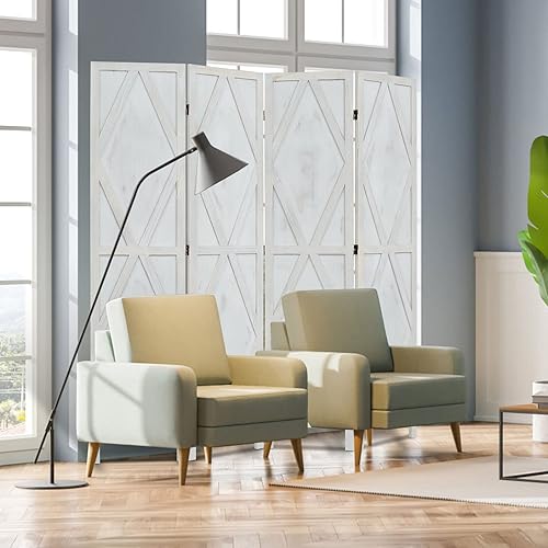 Miniatura 2 de Kinfant Divisor de habitación de 4 paneles, pantalla de privacidad plegable de 6 pies, divisor de habitación independiente, divisor de privacidad