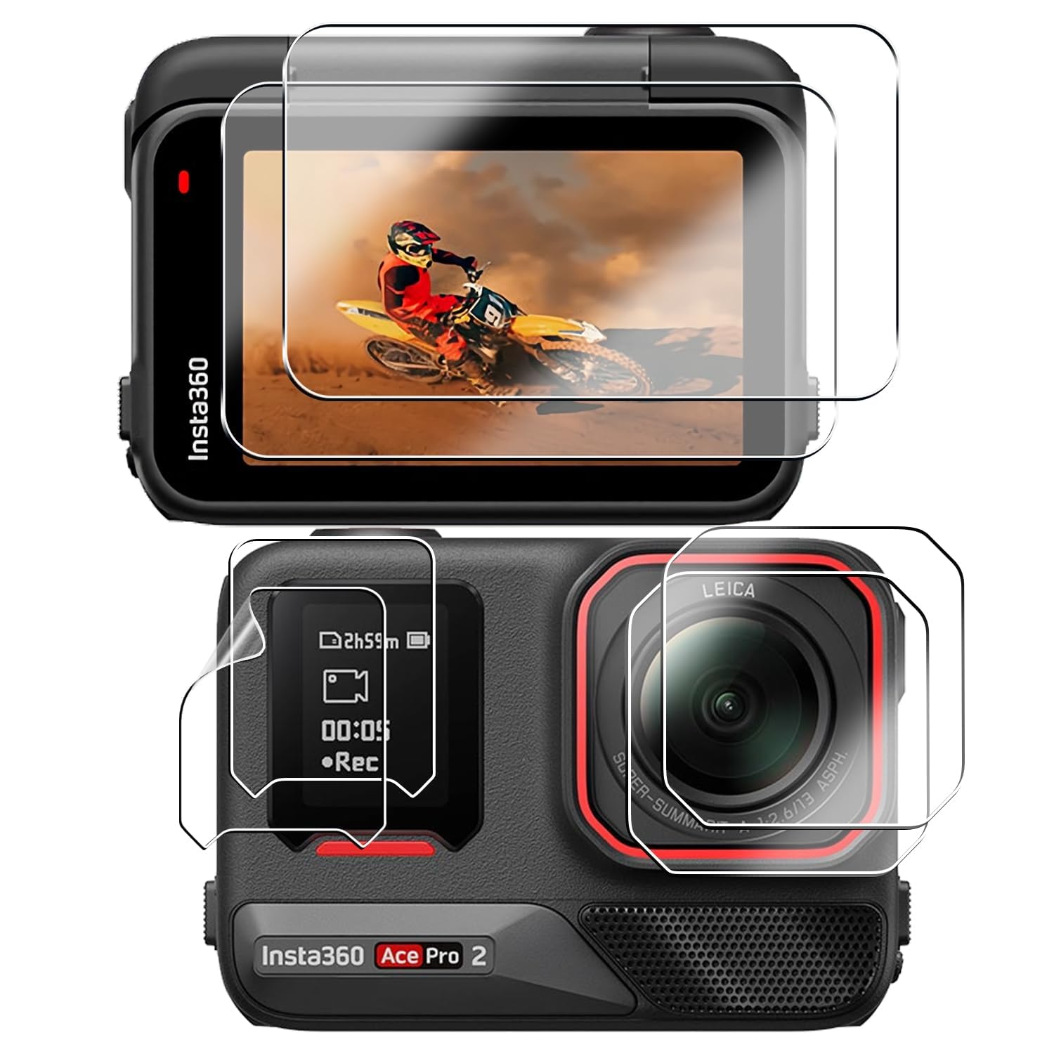 Amazon.co.jp: 【6枚 日本旭硝子製】用 Insta360 Ace Pro 2 保護