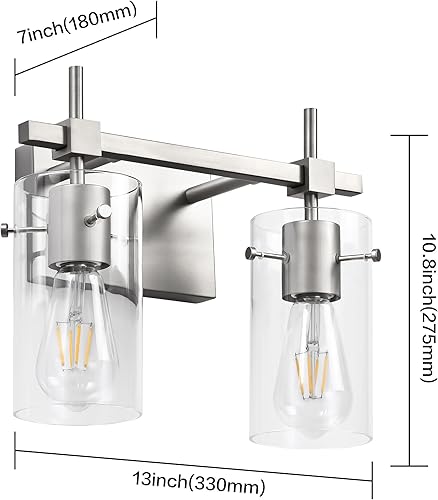 Vista 136 de SOLFART Lámparas doradas de 3 luces de baño para espejo, luces de tocador de baño, aplique de pared Dorado,Negro y dorado,Níquel cepillado,Negro