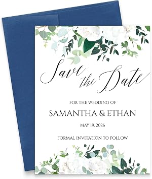 Modern Pink Paper Floral Save The Date for Weddings, Quinceanera, Birthday Party, Custom Save The Date Invitations, Elegant Save The Date Announcement, Your choice of Quantity and Envelope Color