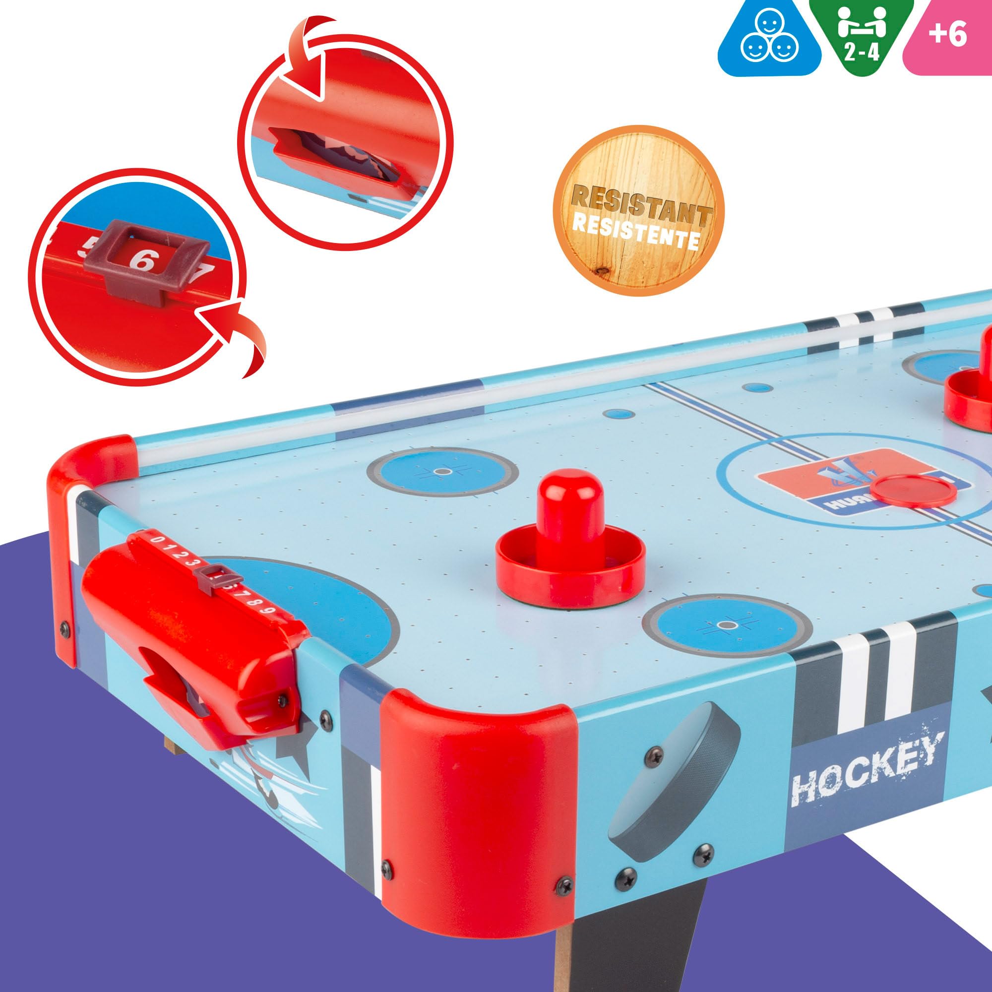 Image secondaire de Table Air Hockey COLORBABY pour Enfants avec Lumières LED