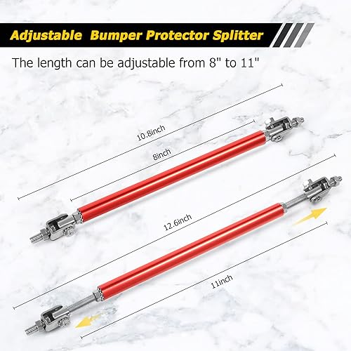 Miniatura 7 de AUXMART 2 varillas divisoras, varillas divisoras ajustables de 8 a 11 pulgadas, varillas de soporte divisoras delanteras, barra de soporte para