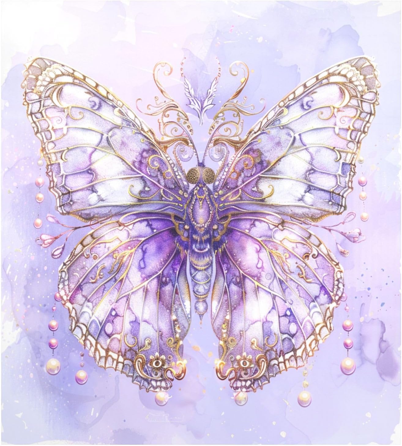 Dishwasher Magnet Cover Large Magnetic Stickers Fantasy Purple Butterfly Front Dishwasher Cover Reusable Decal for Home Kitchen Refrigerator Decorative Lid