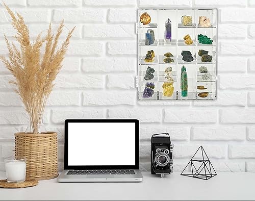 Miniatura 5 de Vitrina de acrílico ajustable transparente con estantes, organizador de almacenamiento para mini figuras pop, coleccionables, cristal mineral,