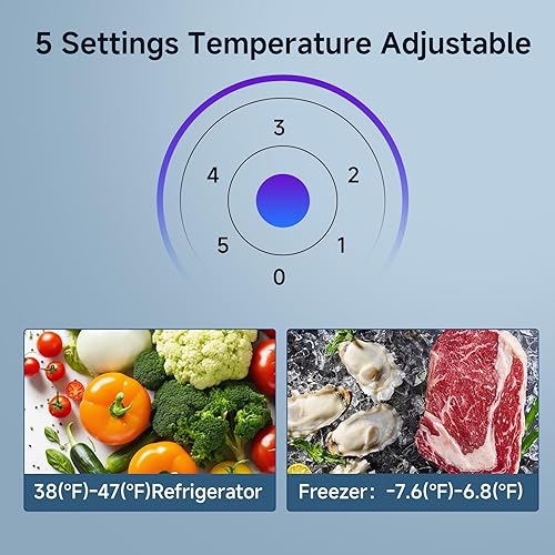 Miniatura 5 de BANGSON Refrigerador de 7.1 pies cúbicos con congelador, refrigerador de tamaño apartamento con congelador inferior, gran capacidad, ahorro de