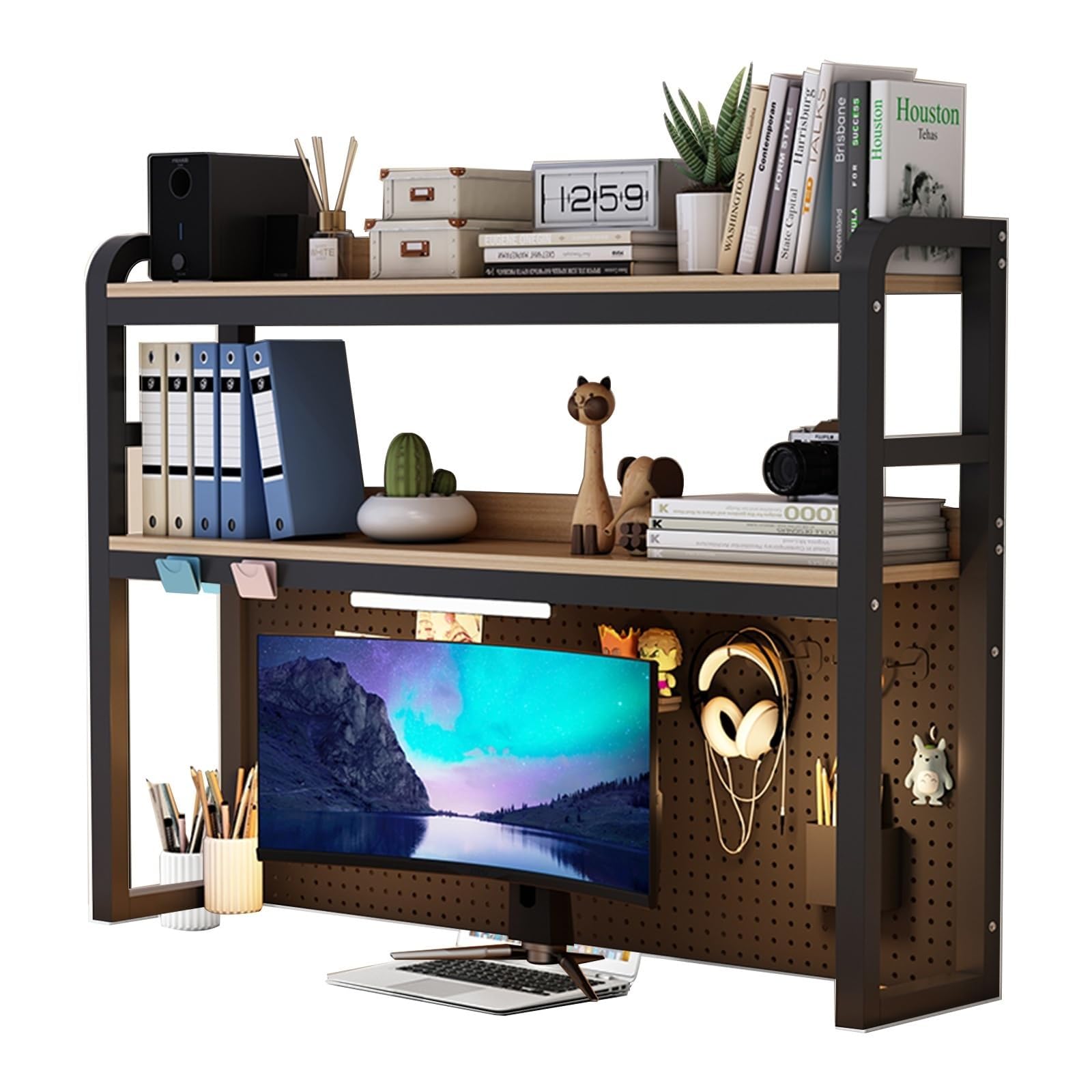 Schreibtisch-Bücherregal - Computertisch-Desktop-Bücherregal, Mehrzweck-Lagerregal Für Bürobedarf, Verstellbarer Schreibtisch-Einkaufsständer, Geeignet Für Den Schreibtisch Im Home-Office ( Color : A