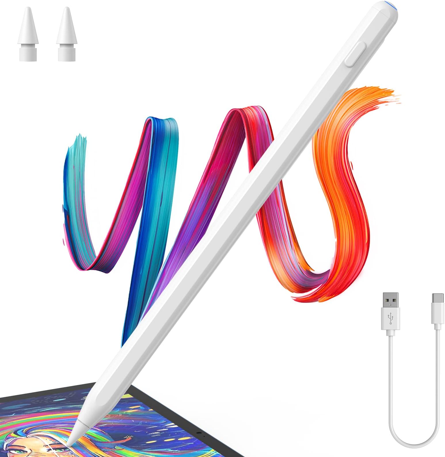 iPad Pencil 2nd Generation with Magnetic Wireless Charging - NTHJOYS Stylus Pen for Apple Pencil Compatible with iPad Pro 11/12.9, iPad 6/7/8/9/10th, iPad Air 3/4/5, iPad Mini 5/6th