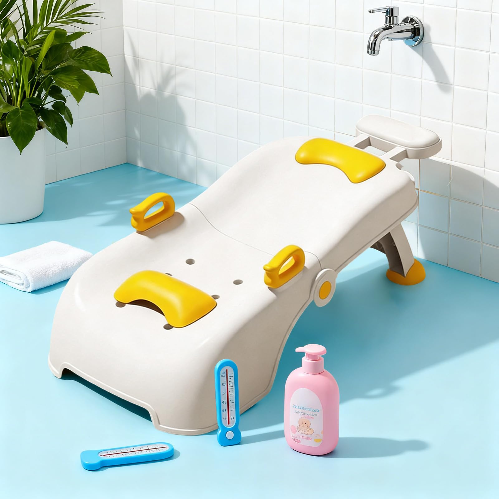 Klappbarer Shampoo-Stuhl für und Babys, Waschstuhl, faltbar und tragbar, Shampoo-Sitz für, Mädchen, zu Hause