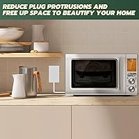 Vista 8 de Saker Outlet Concealer Power Strip 5ft Flat Plug Extension Cord with 3 Outlets,1625W Universal Size Baby Proof Outlet Cover Extension Cord for