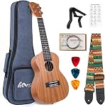 lotmusic 26 Inch Tenor Ukulele, Beginner Kit with Accessories, OEM Strings, Hawaina Guitar, Ukalalee, Yukelele