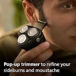 Philips Shaver for Men Series 3000 Rechargeable Wet/Dry Mens Electric Shavers Electric Razor for Men- Modern Steel Metallic