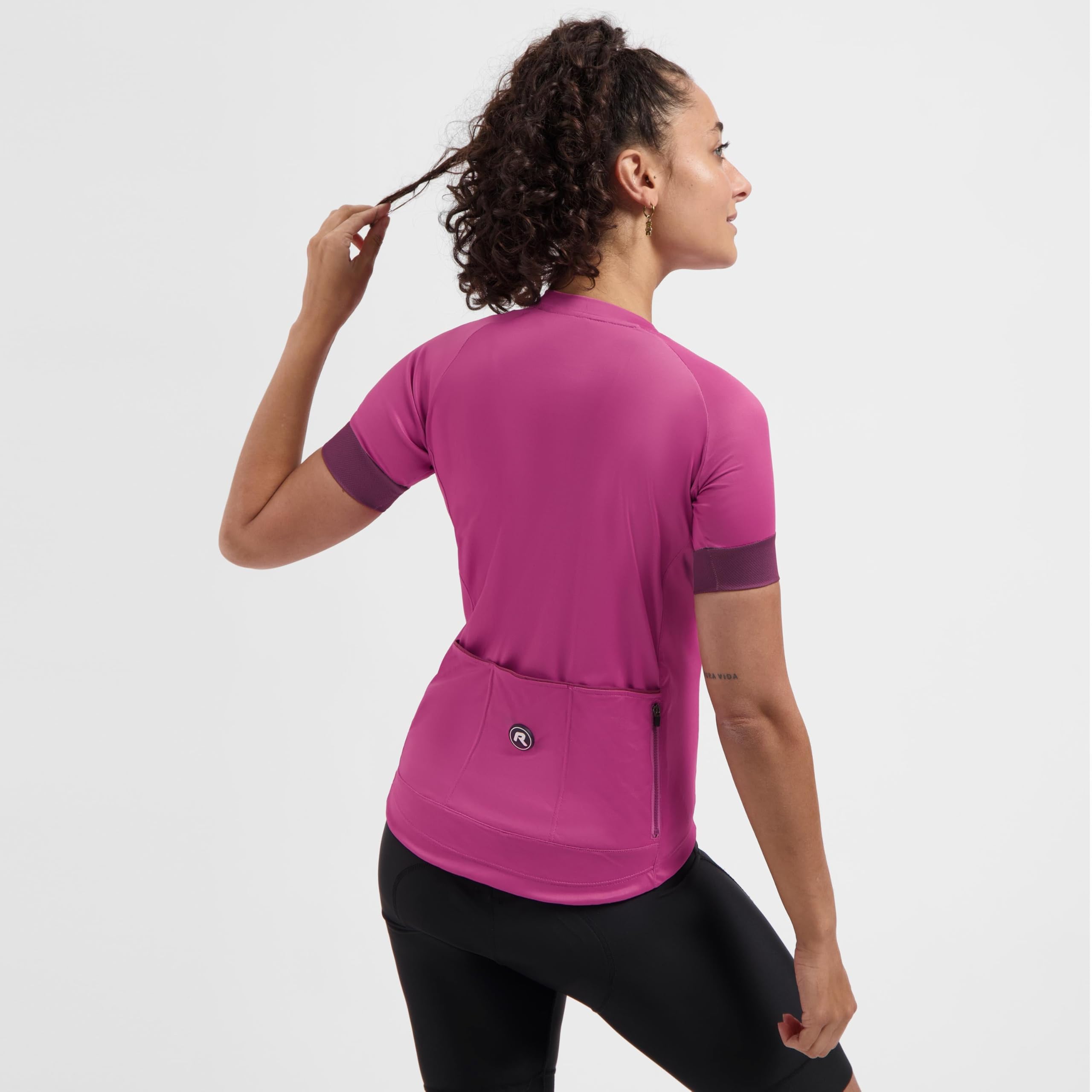 Rogelli - Maglietta da ciclismo da donna, manica corta per bicicletta, modesta