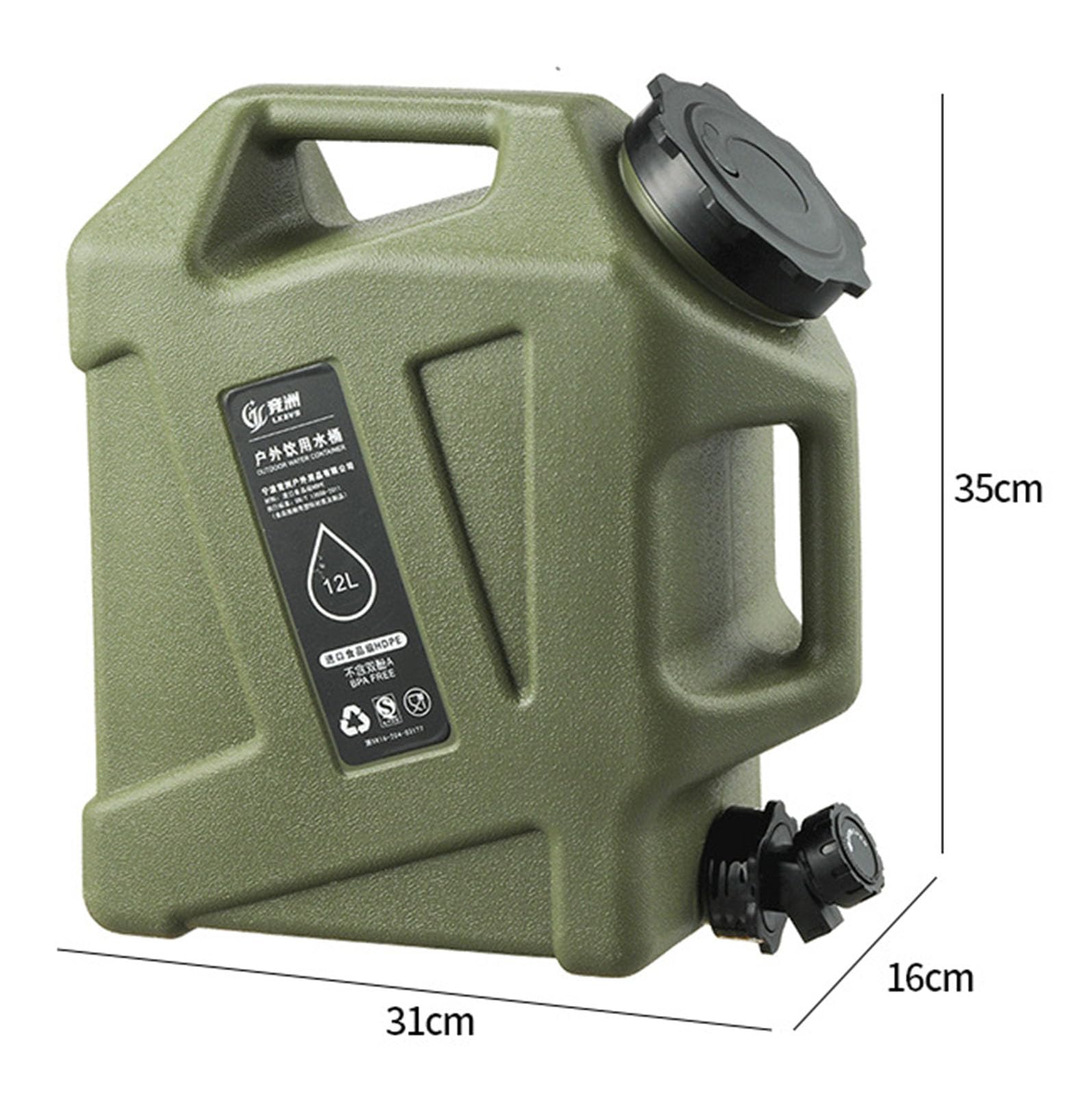 Contenitore d'acqua portatile da campeggio, senza BPA, secchio in polietilene facile da pulire, ideale per casa, attività all'aperto, feste, camper, capacità 12 l