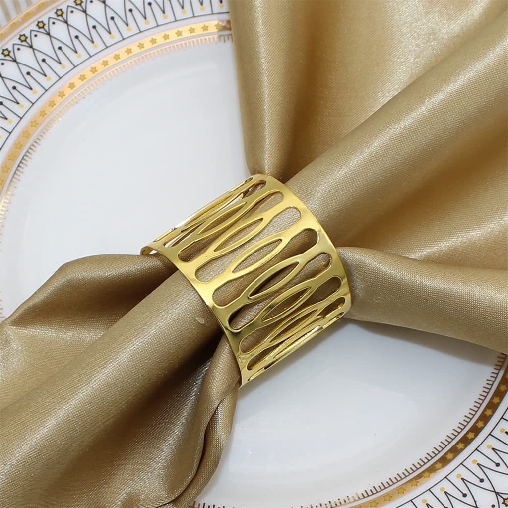 Tischdekoration, ausgehöhlte Serviettenringe, Halter, Serviettenschnalle für Hochzeit, Weihnachten, Party, Abendessen (B, wie abgebildet)
