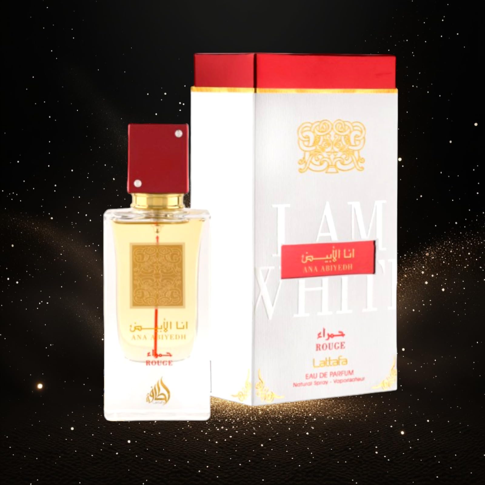 Ana Abiyedh Rouge, EAU DE PARFUM 60ML Unisex amber, saffron and ambergris,amber, almonds, animalic, warm spicy, woody