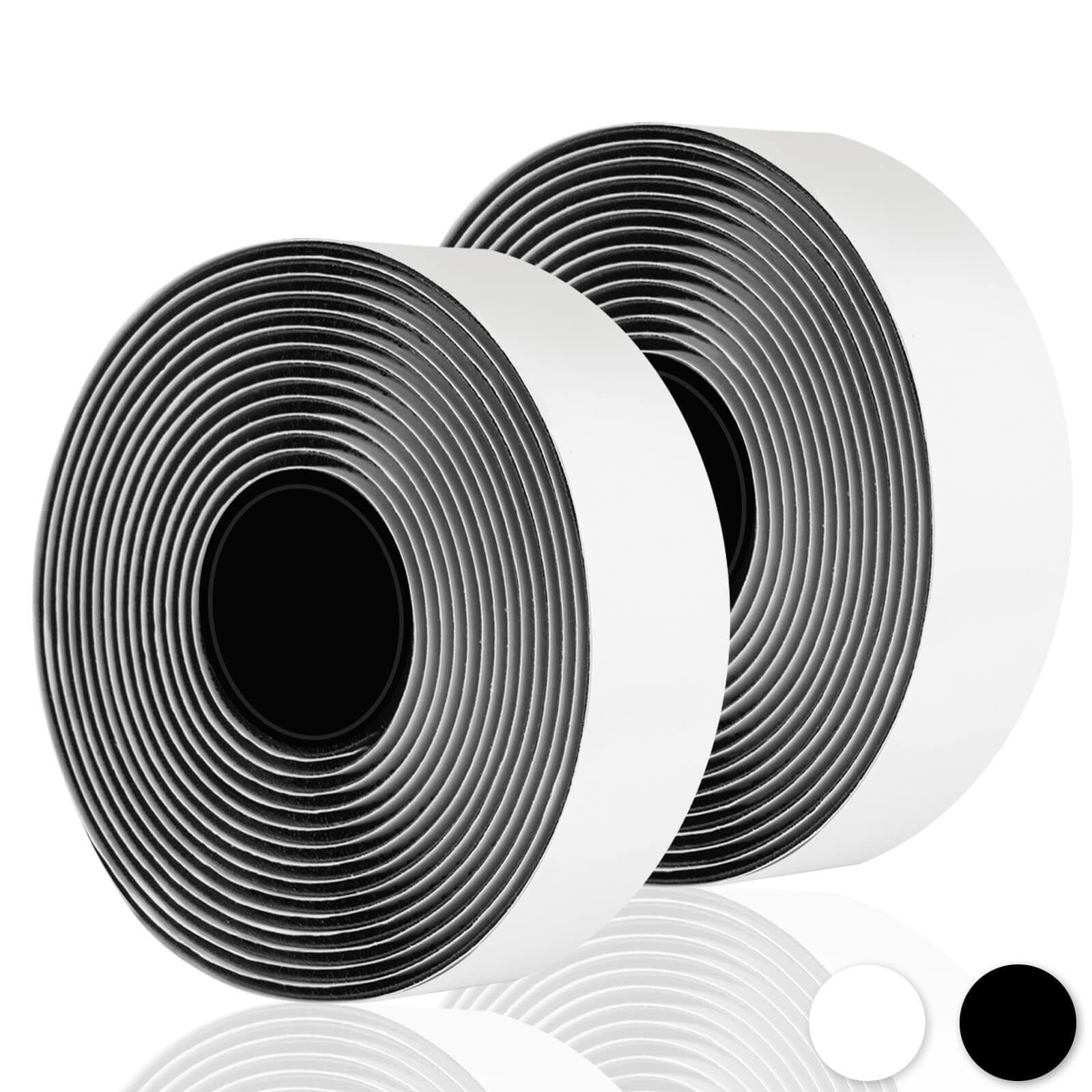Nastro Adesivo 3 Metri 30 mm, Strisce Laccio Adesivo Aderenza Forte, Autoadesivo Hook Loop per Lavori di Casa, DIY (Nero, 30 mm x 3 m)