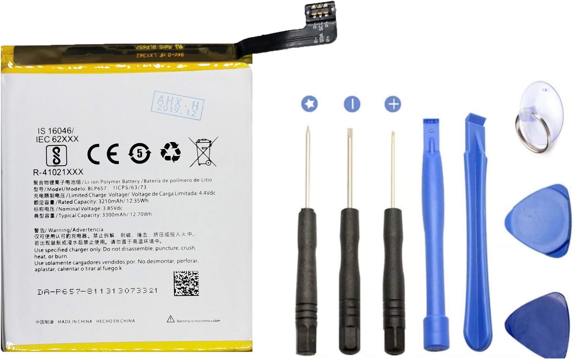 Asesino Battery Compatible with OnePlus 6 (3300mAh) with Replacement Toolkit BLP657 (12-Month Warranty)