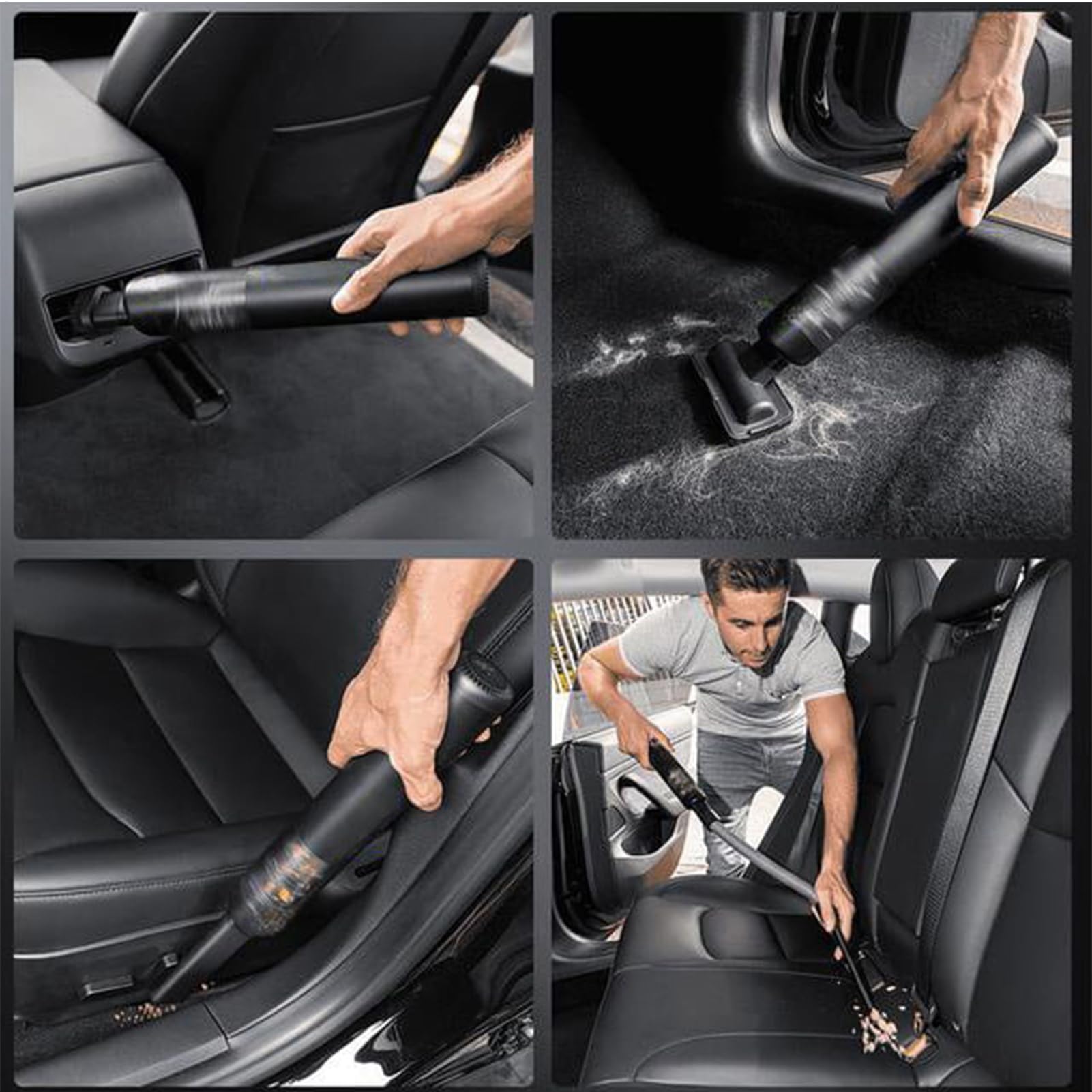 Aspiradora inalámbrica para Coche, Alta Potencia 19000 Pa, 200 W Recargable por USB, Ideal para Pelo de Mascotas en el Coche y el hogar
