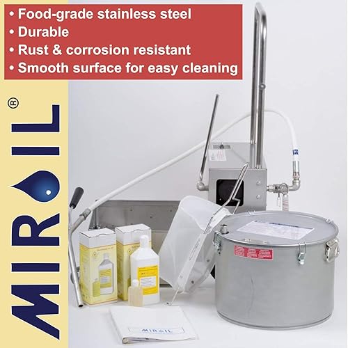 Vista 3 de MirOil BD 707 Máquina de filtro de aceite eléctrico y carrito de desecho, máquina de filtro de aceite portátil para grasa de freidora de 75 libras