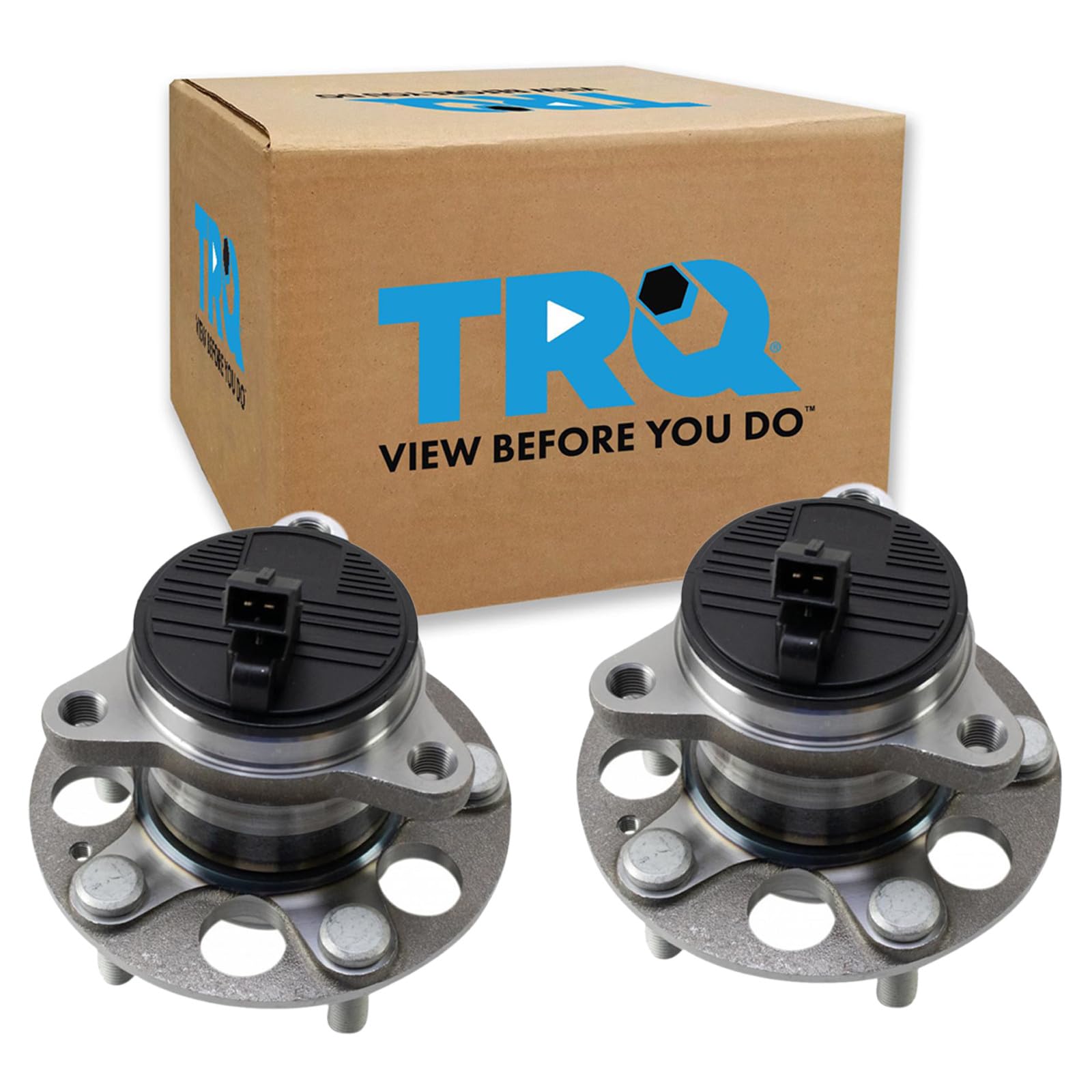 TRQ Rear Left and Right Wheel Bearing and Hub Assembly Set 2 Piece