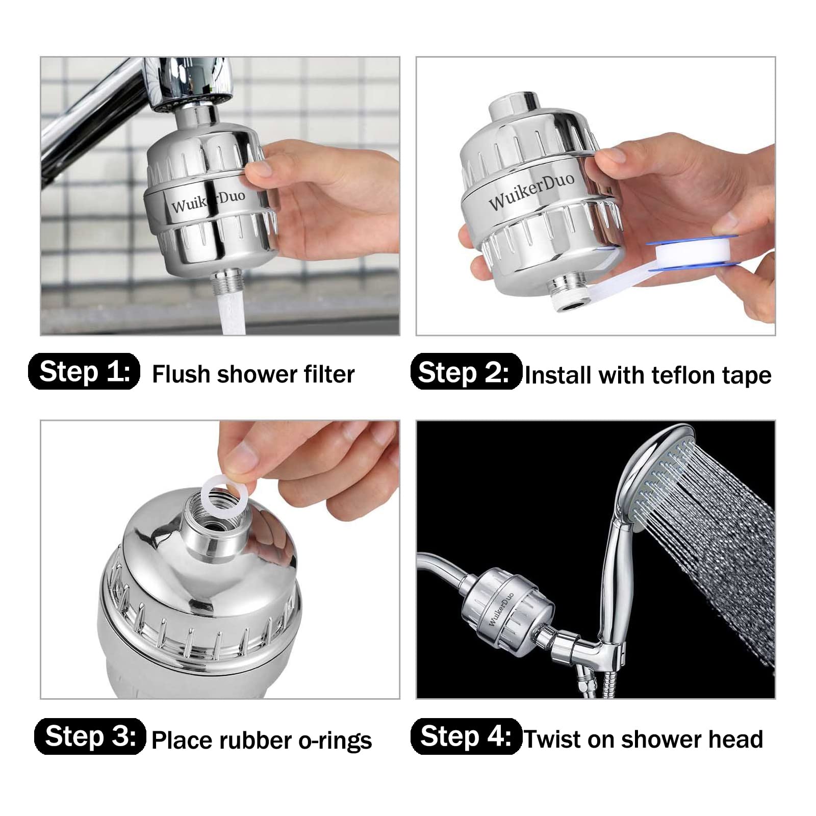 Filtro Ducha,Filtro Antical Ducha,Ducha Filtro Universal Reemplazable para Elimina Los Metales Pesados Cloro y Otros Depósitos en Agua Dura, Reduce la Picazón en la Piel Seca y la Caspa