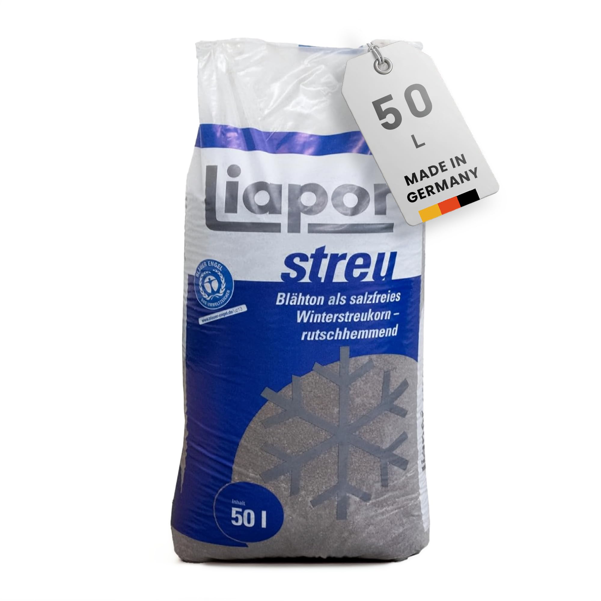 Liapor Blähton Winterstreu Ohne Salz Streumittel Für Winter Streugranulat Streugut Streusplitt Salzfrei Streuen Tierfreundlich Rutschhemmend Sehr Fein 1-5mm 50l Sack / 1 Karton